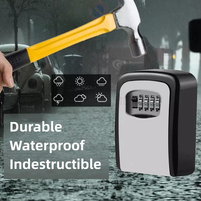 Lospu HY® Key Lock Box, 4 Digit Combination Key Storage