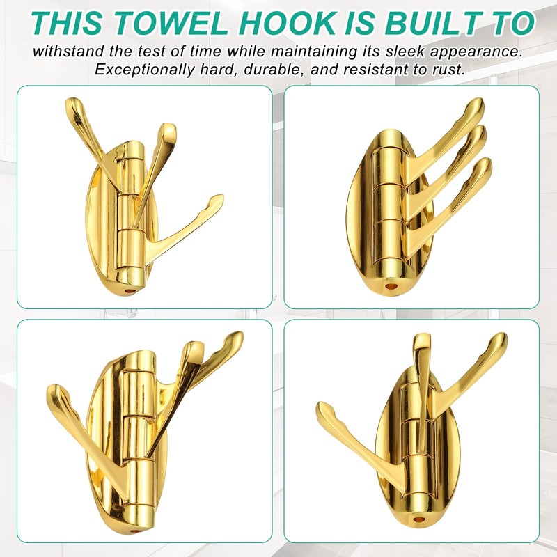 PATIKIL Swivel Towel Hooks Foldable Towel Hook Clothes Hooks Hanger