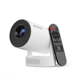 Mini Projector with WiFi 6 and Bluetooth 5.4, Portable Smart Projector 4K Support, 5w Soundbase Speaker, Auto Keystone, 180° Rotatable, Proyector for Home Bedroom Movie HY300Pro+