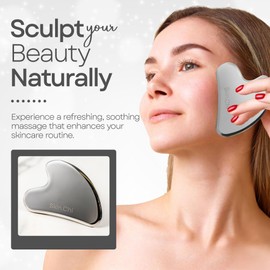 Skin Chi Stainless Steel Gua Sha Massage Tool - Facial Massager Gua Sha Anti Ageing Facial Device