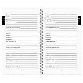 Current Mary Engelbreit Password & PIN Keeper Book, 94 Pages, 5” x 8.5” Size Spiral Bound, Soft Cover Internet Organizer for Offline Website, Login, & Username Storage