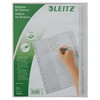 Leitz 12780000 Plastic Index Blank A4 Polypropylene - Grey, 20