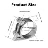 T Bolt Hose Clamps，5 Pieces 26-28MM Durable Exhaust Clamp Set,