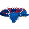 17.5 Inch Articulating Dragon Toy with Surprise Golden Egg (Red/White/Blue)
