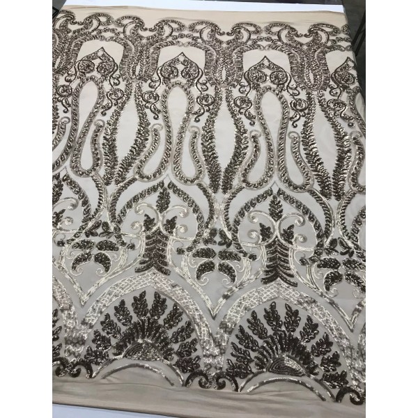 NEW CREATIONS FABRIC AND FOAM INC TAUPE DIVA DESIGN EMBROIDER