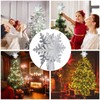 LED Snowflake Projection Lamp Silver Christmas Tree Rotating Snowstorm Decoration