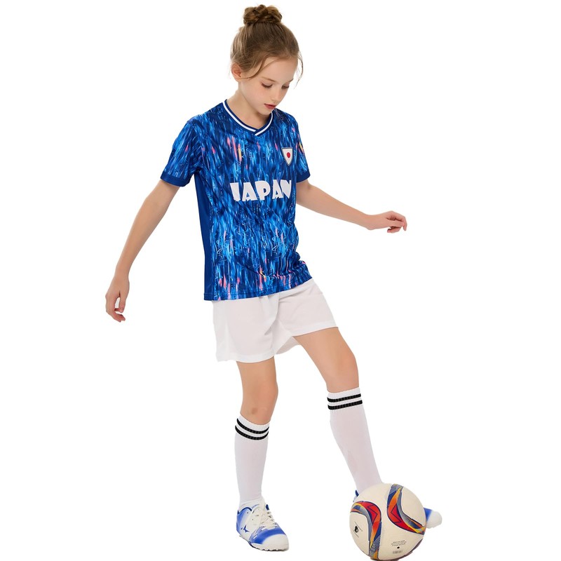 SURUIDA Kids Soccer Uniform, Including Japan National Team, Compatible with