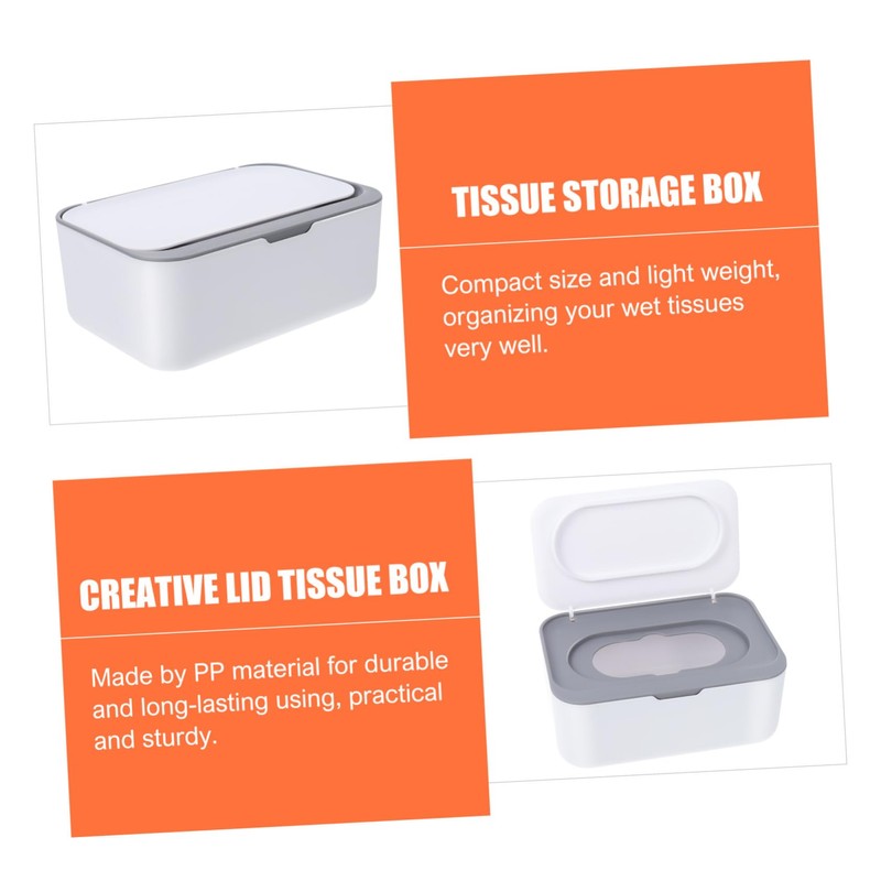 KONTONTY Wet Dry Tissue Box Holder Safe Non-Slip Material Perfect
