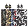 Picheng 7 Pieces Camouflage Faux Leather Sheets,Camouflage Blue PU Synthetic