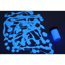 DirectGlow 3/4oz UV Blacklight Reactive Fluorescent Acrylic Paints (White)