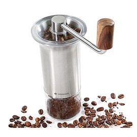 Zassenhaus Kaffeemühle Barista aus Glas und Edelstahl in der Farbe Silber-Transparent, Höhe: 21cm, 041170
