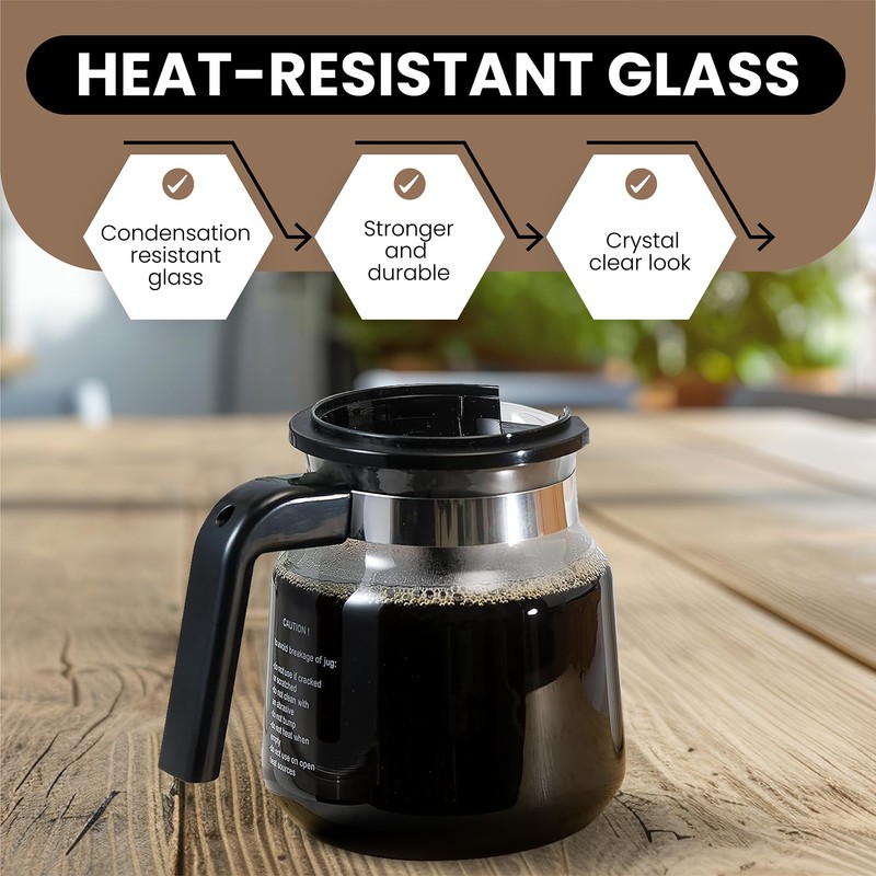 Replacement Glass Carafe for Moccamaster KB Coffee Maker Brewers Technivorm