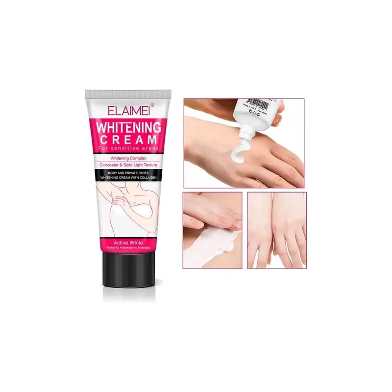 Crema Aclaradora Zonas Íntima Axilas Colágeno Hidrata 60ml