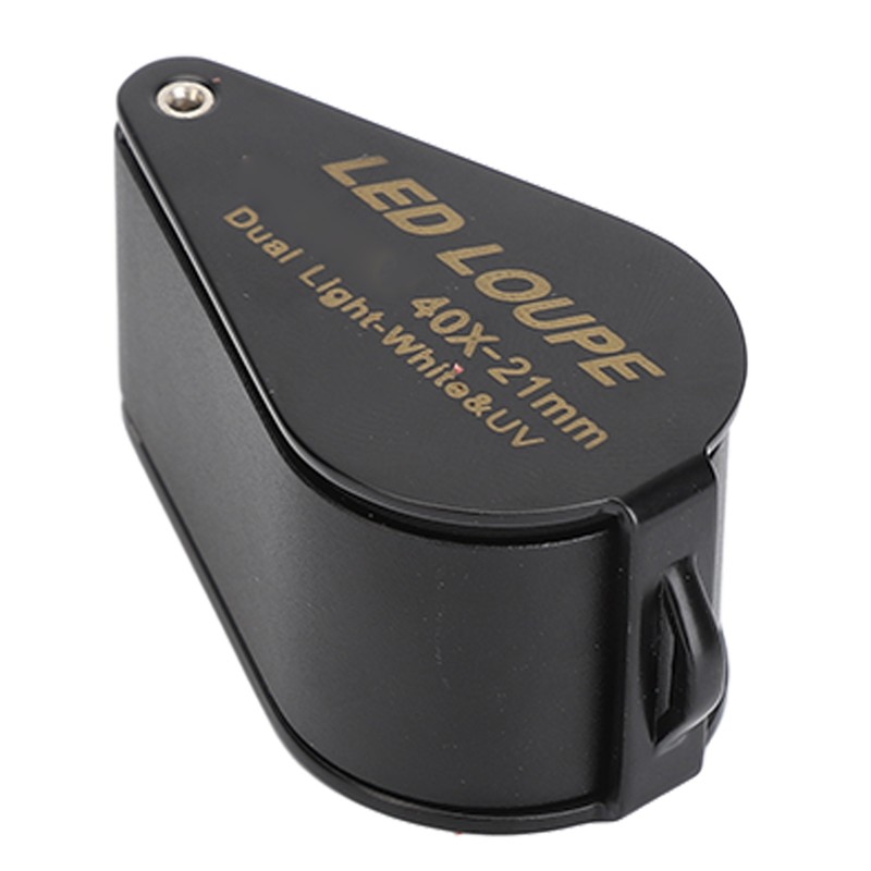 Jewelry Magnifier 40X 21mm Lens Foldable Magnifying Eye Loupe with