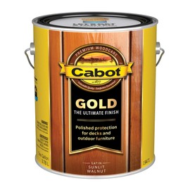 Cabot 140.0019471.007 Gold Finish Stain, Gallon, Low Voc Sunlit Walnut