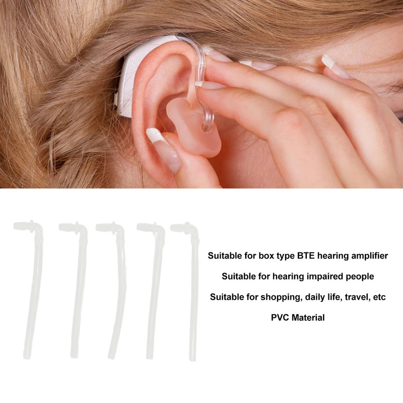 Hearing Amplifier Sound Tube Connector Set Replacement Tubing Adaptor Accessories