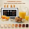 4 Slice Toaster Touch Screen, Stainless Steel Toasters Digital Timer,