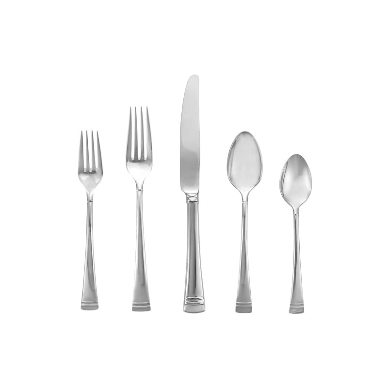 Lenox Federal Platinum - Juego de cubiertos de acero inoxidable