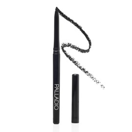 Palladio Delineador de Ojos Retráctil Resistente al Agua, Color Enriquecido Pigmentado y Lápiz de Ojos Cremoso, Fácil de Deslizar y Girar, Aplicación Duradera a Prueba de Manchas, Pure Black