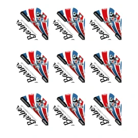 RED DRAGON Hardcore Ryan Meikle Signature Standard Dart Flights - 3 Sets Per Pack (9 Dart Flights in Total)
