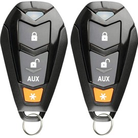 KeylessOption Keyless Entry Remote Starter Car Key Fob Alarm for Aftermarket Viper EZSDEI7141 474V (Pack of 2)