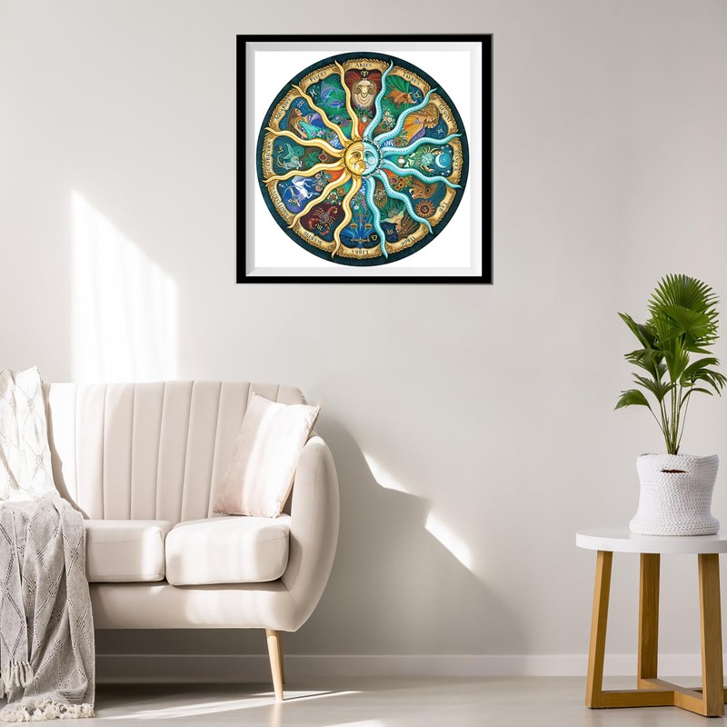 Jigsaw Puzzles for Adults 1000 Pieces Round - Zodiac Horoscope