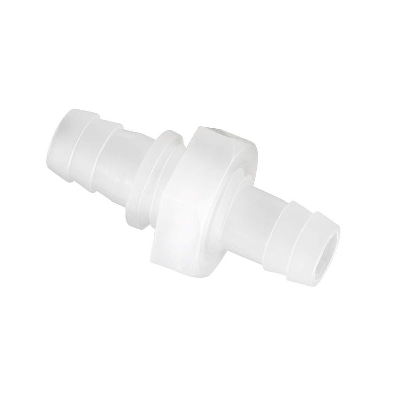 Quickun 1/2" Hose Barb Thru-Bulk Bulkhead Fitting Plastic Hex Straight