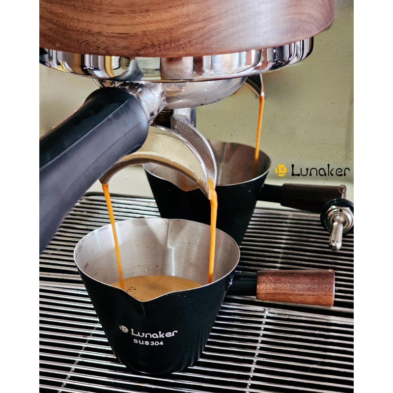 Lunaker Espresso Cups - 4OZ Espresso Shot Cup with Wooden