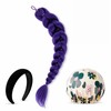 Purple Hair Extensions Set - Ponytail Hair Extension - Velvet