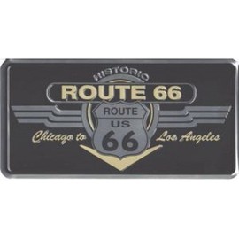 License Plates Online Historic Route 66 Shield & Wing Plate