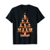 Fox Animal Christmas Tree Lighting Fox Christmas Tree T-Shirt, black