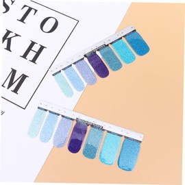 minkissy Nail Sticker Set 3 Sheets Glitter Nail Art Stickers Manicure Decor for Women