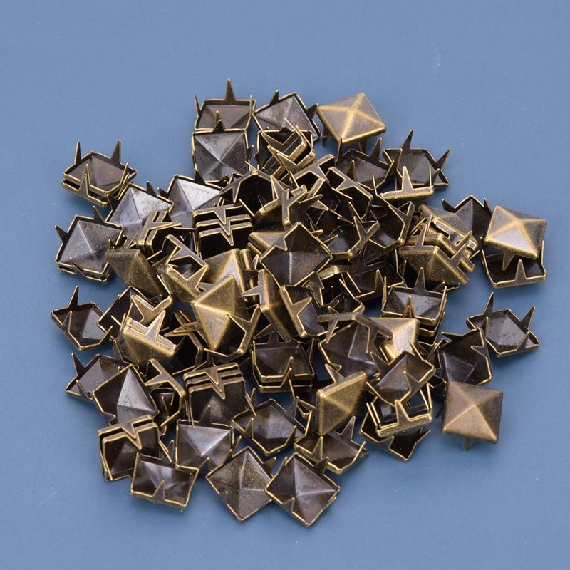 Pack of 100 Pyramid Rivets Pyramid Punk Rivets Square Rivets
