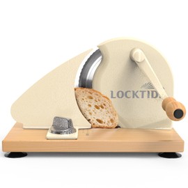 Manual Bread Slicer for Homemade Sourdough Bread, Hand Crank Bread Slicer With Scale Line, Suction Cup and Protective Cover, Adjustable Thickness