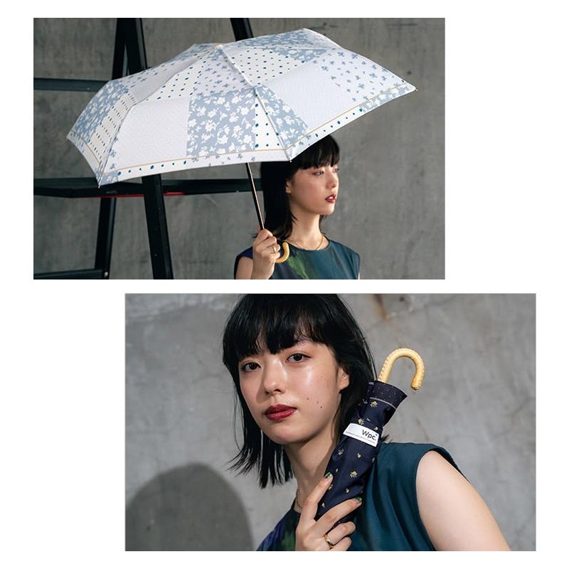 [2025] Wpc. 8065-015-002 Folding Umbrella, Floral Patchwork, Mini, Off Rain