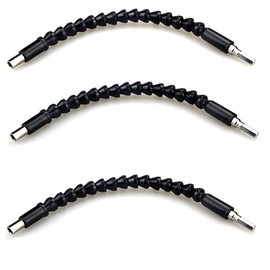CENPEK 6Pcs 11.6 inch Flexible Drill Bit Extension Screwdriver Soft Shafts FineGood Universal Drill Connection - Black