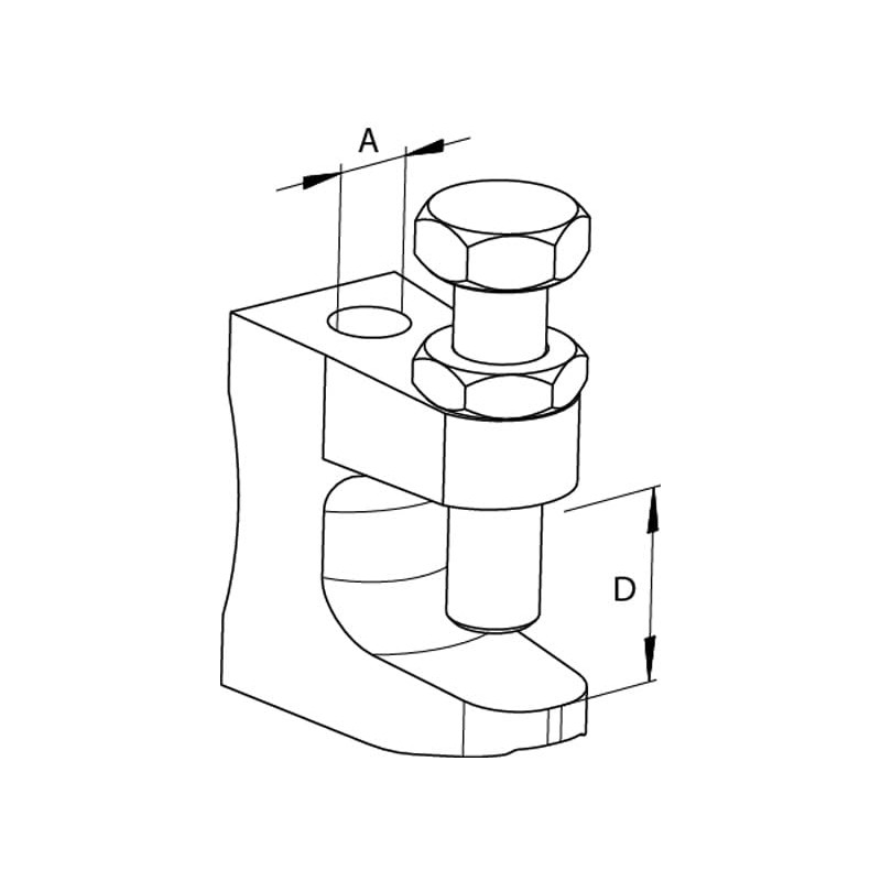 Rigg ATEC Träger M12 Flange Clamp