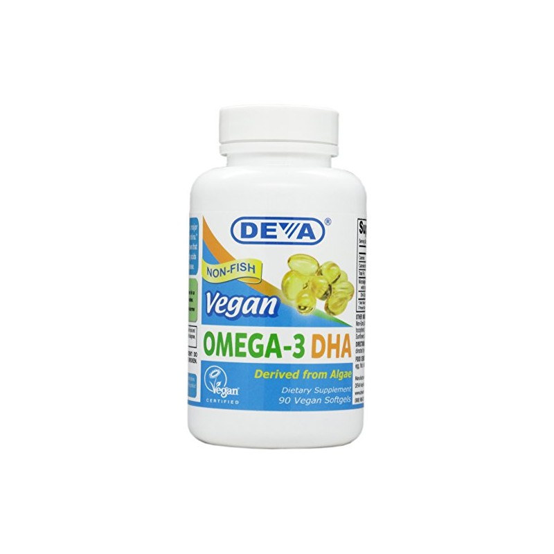 DEVA Vegan Vitamins DHA Softgels, 90 Count