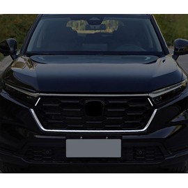 TERDARAY Front Grill Trim Compatible With Honda New CRV CR-V 2023 2024 2025 Front Bumper Grille Mesh Cover Trim Exterior Car Accessories Stainless Steel 3PCS(Silver)