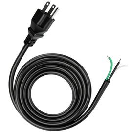 6FT 12 Gauge 3 Prong Power Supply Cord Cable-Heavy Duty Replacement 110V 115V 120V 125V Pigtail, Male-to-Male for Appliance, NEMA 5-15 Plug US SJT 12AWG (12/3)