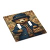 Decorative Art Light Switch Covers,2 Gang Double Toggle,Wall Plate,Switchplate Faceplate,Cute