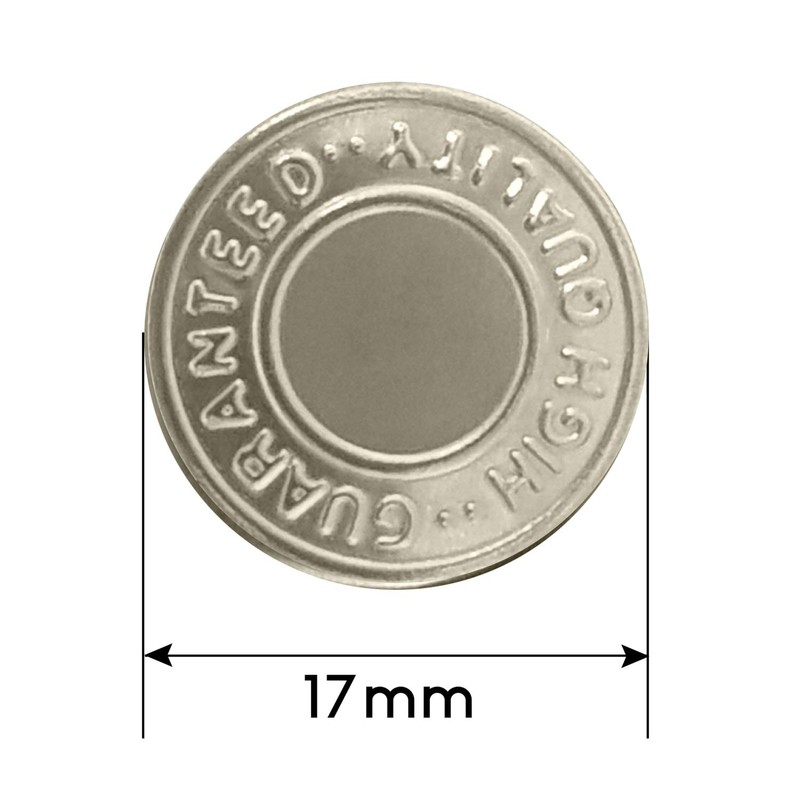 Trimming Shop 17mm Brass Jeans Button Hammer on Tack Fasteners