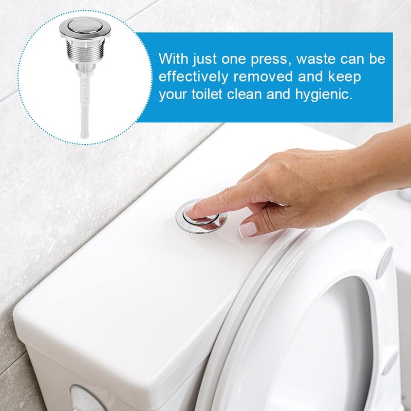 ADERTOS 2 PCS Toilet Flush Button, 38mm Single Press Push Button