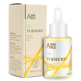 ANAiRUi Turmeric Anti Ageing Skin Care Glow Oil for Face, Neck and Eyes, Anti-Wrinkles, Nourishes, Moisturises, Tightens the Skin, 30 ml