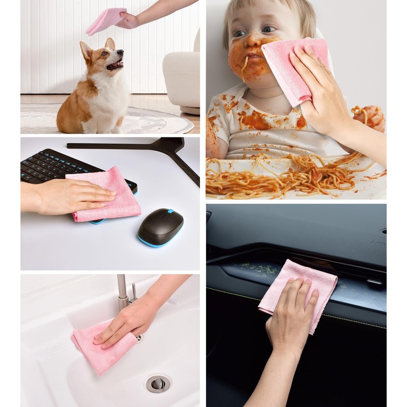 KitchLife Microfiber Cleaning Cloth Roll - Tear-Away Reusable Microfiber Paper