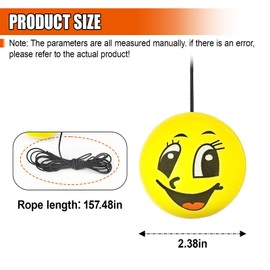 GAOLAOSY 2PCS Garage Parking Aid Ball, Retractable Parking Indicator Stopper, Automotive Stop Assist Solution, Garages Sensor Guide System for Car, SUV, Truck (Smile)