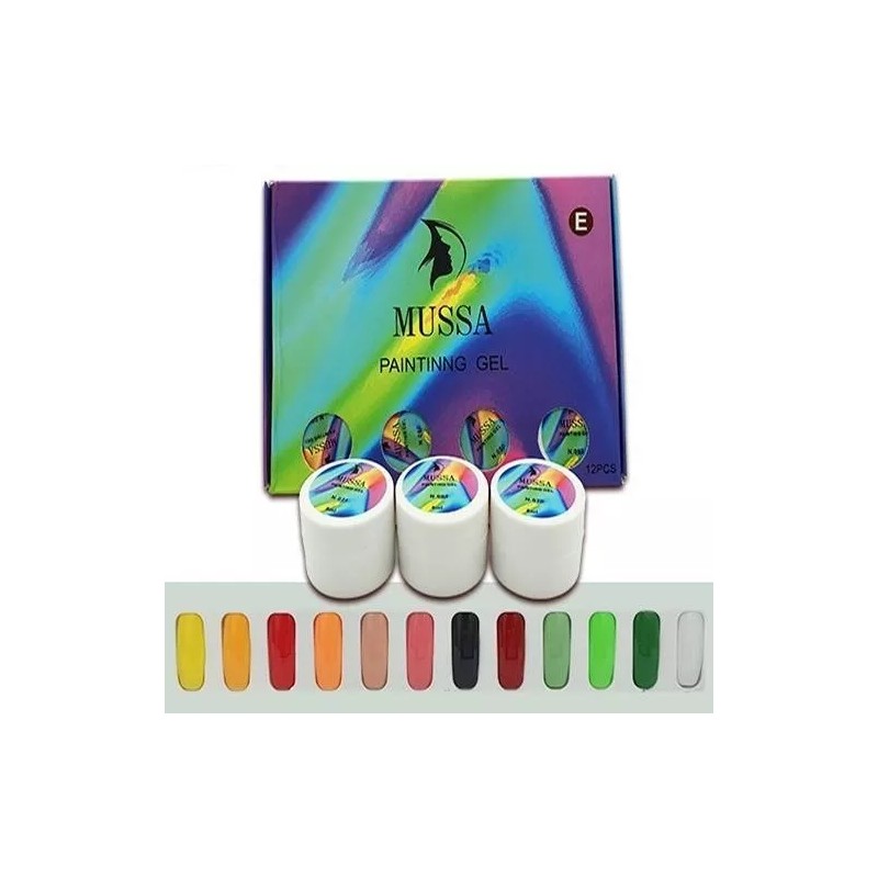 Mussa Gel Painting Uñas Gama De 12 Piezas Mussa