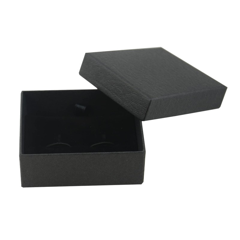 Cufflink Black Vibrant Holder Display Box Gift Adornment Jewellery Presentation