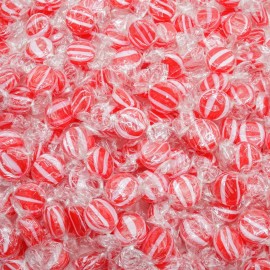 Colombina Cinnamon Striped Flavor Discs, Red & White, Bulk Hard Nostalgia Candy (2 Pounds)