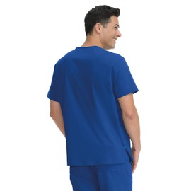 KOI Basics Bryan Men's 1-Pocket Tuck-in Scrub Top Galaxy Medium